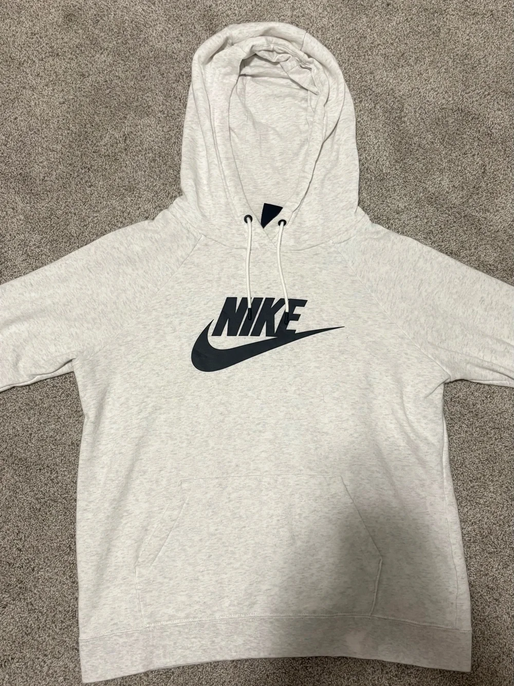 Nike Kids Light Gray Sweatpants with Black Logo